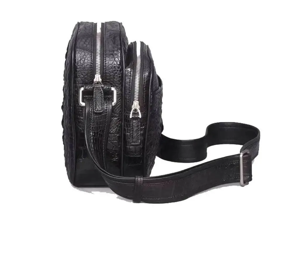 Men's  Crocodile Leather Small Ipad Messenger Bags ,Cross body Bags