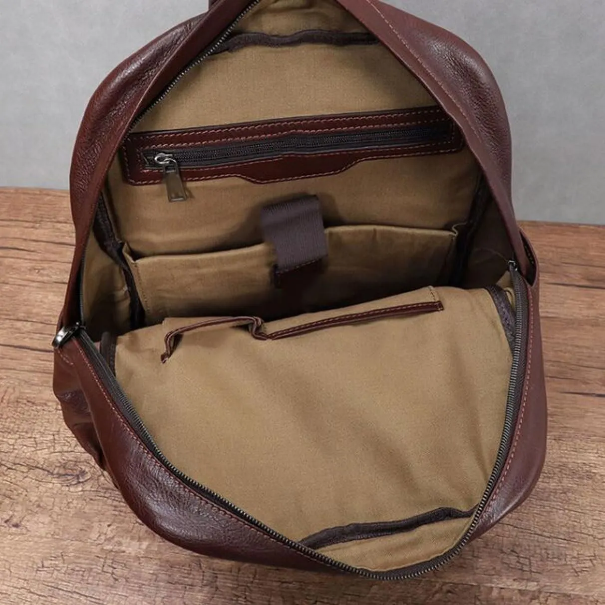 Mens Luggage Backpacks Casual Daypack Computers Laptop Bags Genuine Leather Travel Bags Briefcases(Yellow)