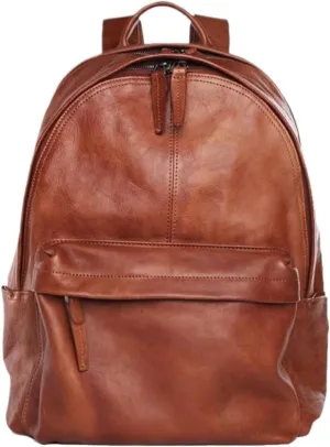 Mens Luggage Backpacks Casual Daypack Computers Laptop Bags Leather Travel Bags Carrying Cases(Brown)
