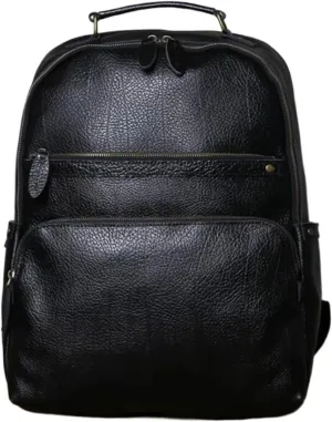 Mens Luggage Backpacks Computers Bags Leather Travel Bags Casual Daypack Briefcases Laptop Bags(Black)