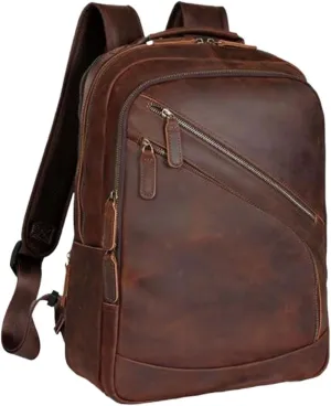Mens Retro Luggage Backpacks Casual Daypack Computers Laptop Bags Leather Briefcases Travel Bags