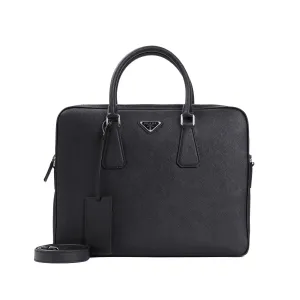 Men's Saffiano Briefcase in Black | Size UNICA | 2VE368VOOX9Z2