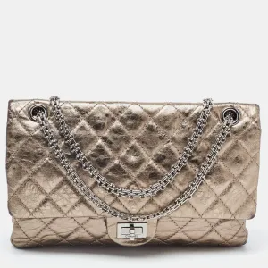 Metallic Quilted Aged Leather Reissue 2.55 Classic 226 Flap Bag