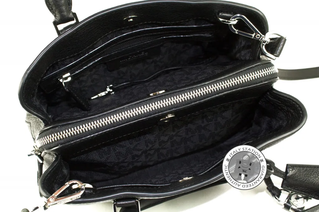 Michael Kors 30H5SCAS1L Camille Small Satchel Black / 001 Calfskin Shoulder Bags Ghw