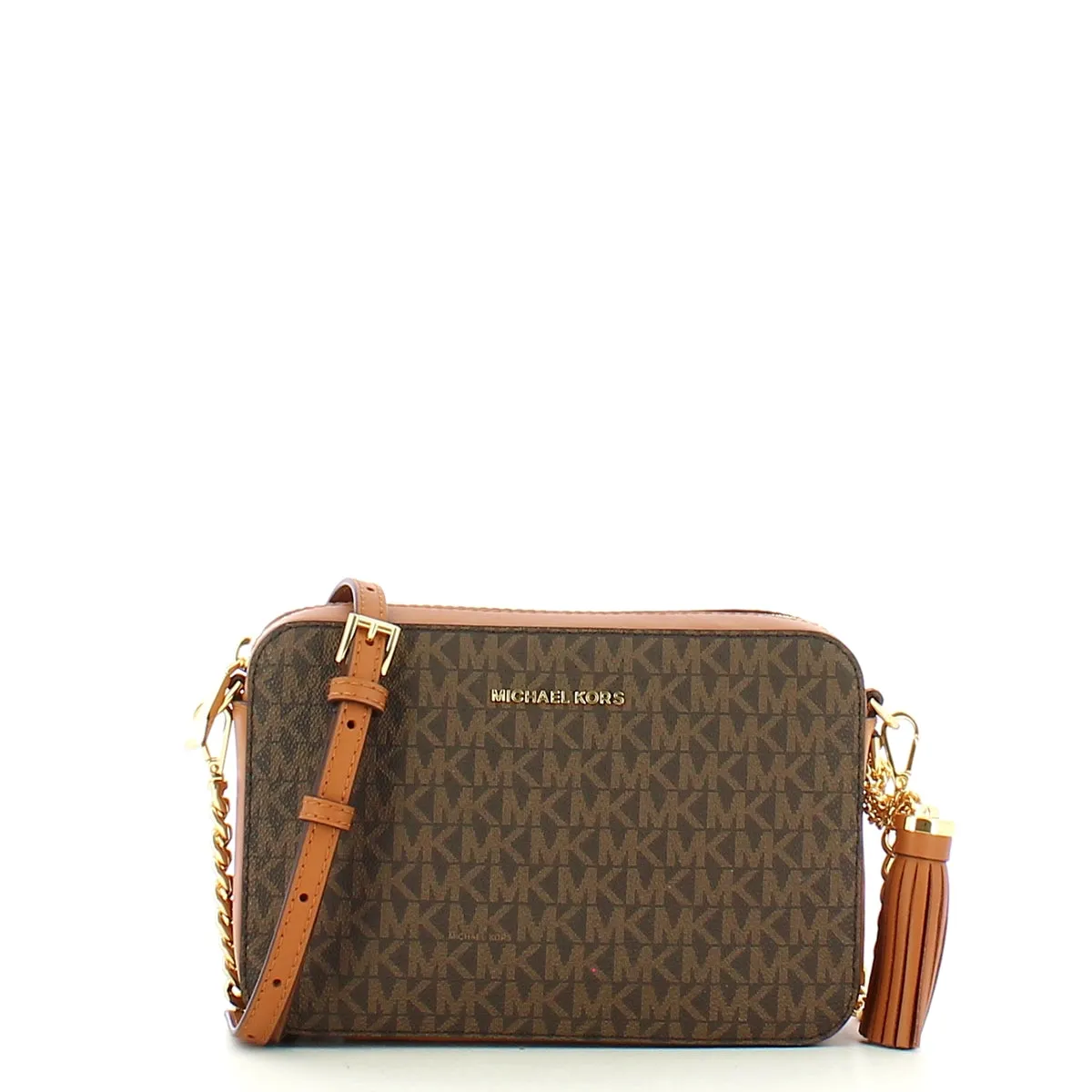 Michael Kors - Ginny Brown logoed Crossbody Bag - 32F8GF5M2B - BROWN