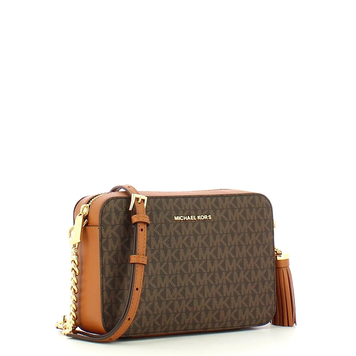 Michael Kors - Ginny Brown logoed Crossbody Bag - 32F8GF5M2B - BROWN