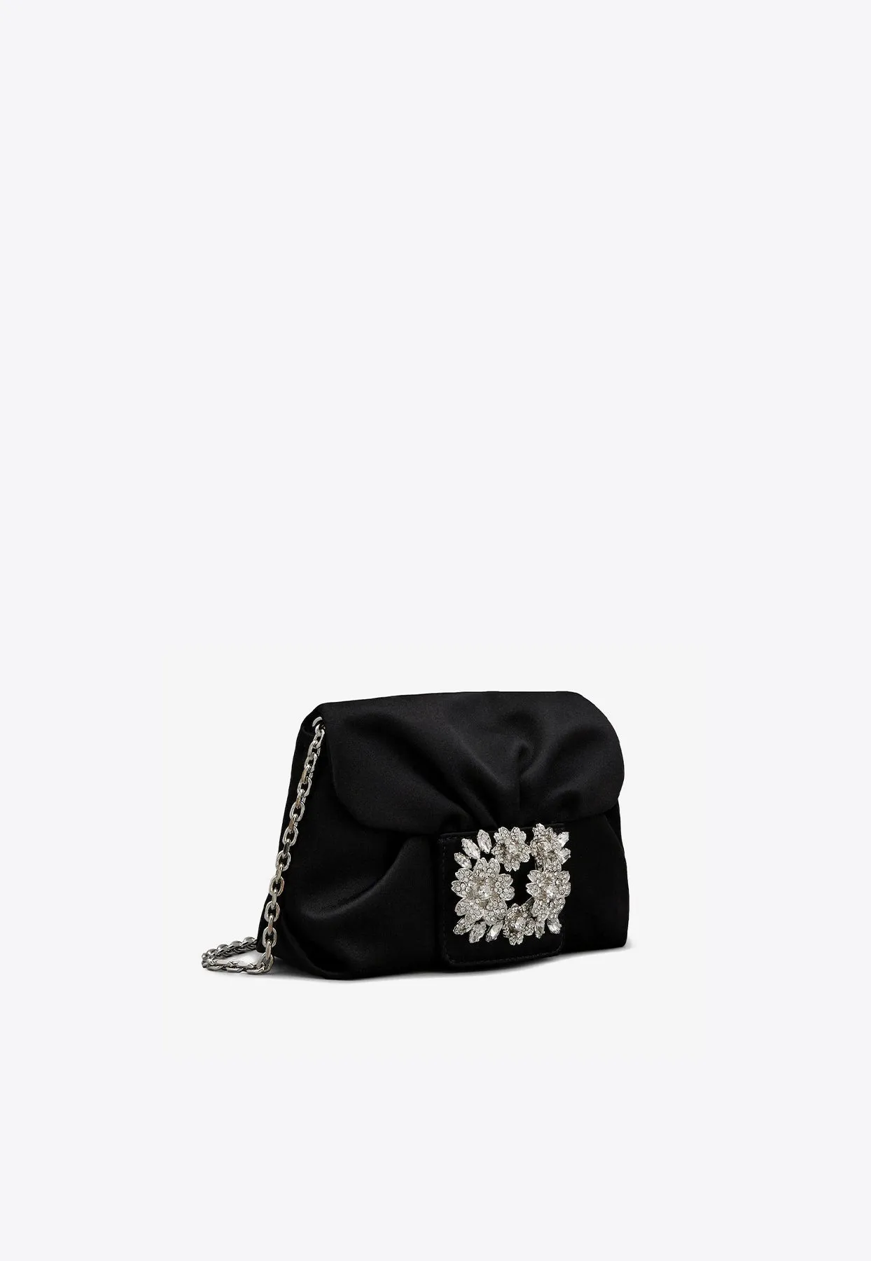 Micro Efflorescence Satin Clutch Bag