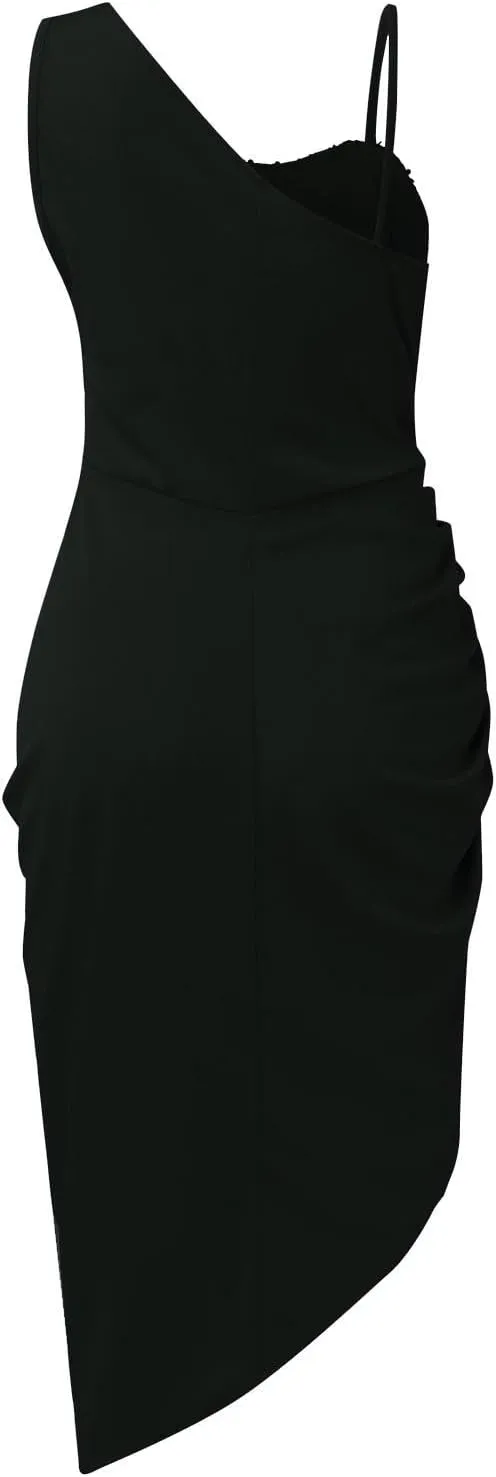 Midi Dresses for Women High Split Sparkly Sequin Corset Dress Sexy Club Cocktail Party Asymmetrical Bodycon Dress 2025