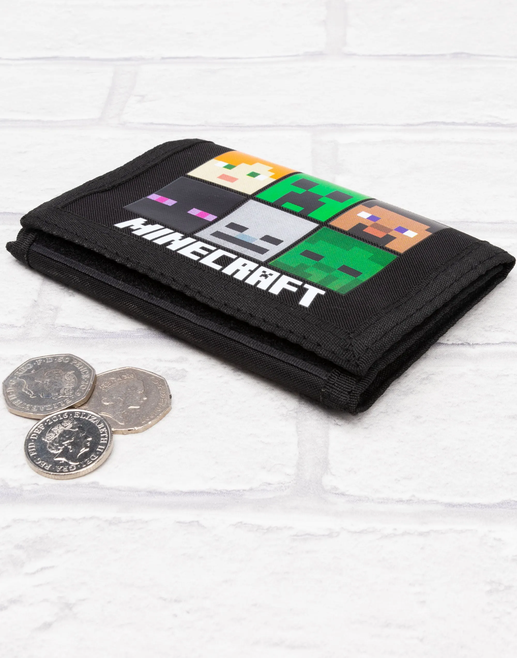 Minecraft Characters Black Wallet