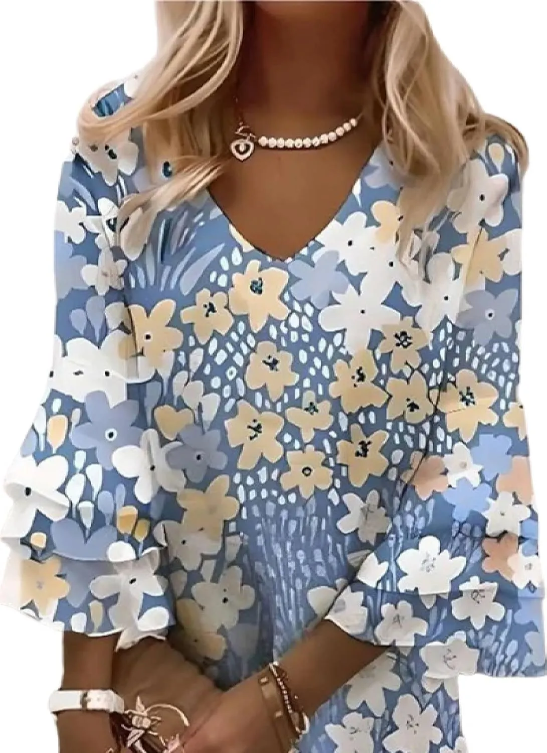 Mini Dress for Women 2025 Summer Casual 3/4 Sleeve Fashion V Neck Floral Print Shift Silhouette Beach Vacation Dresses