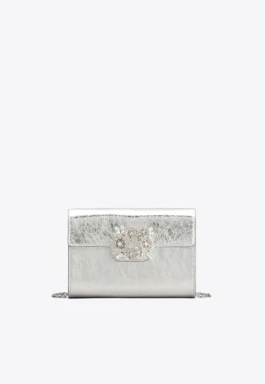 Mini Efflorescence Metallic Leather Clutch