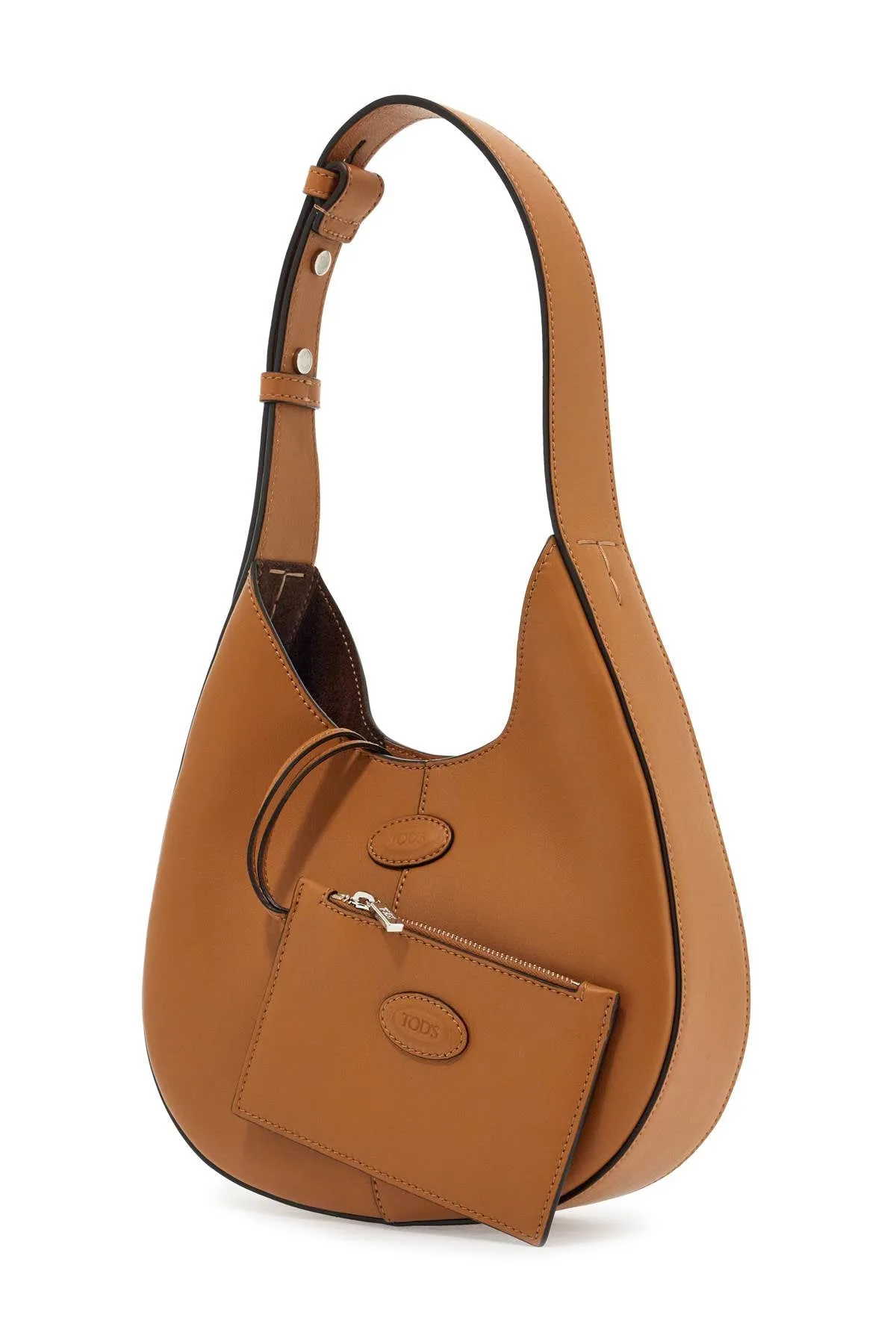 mini hobo bag in leather XBWDBSR9100YAT CUOIO