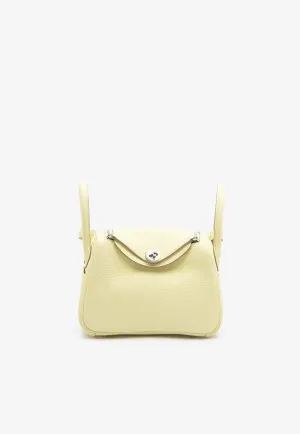 Mini Lindy 20 II in Jaune Milton Clemence with Palladium Hardware