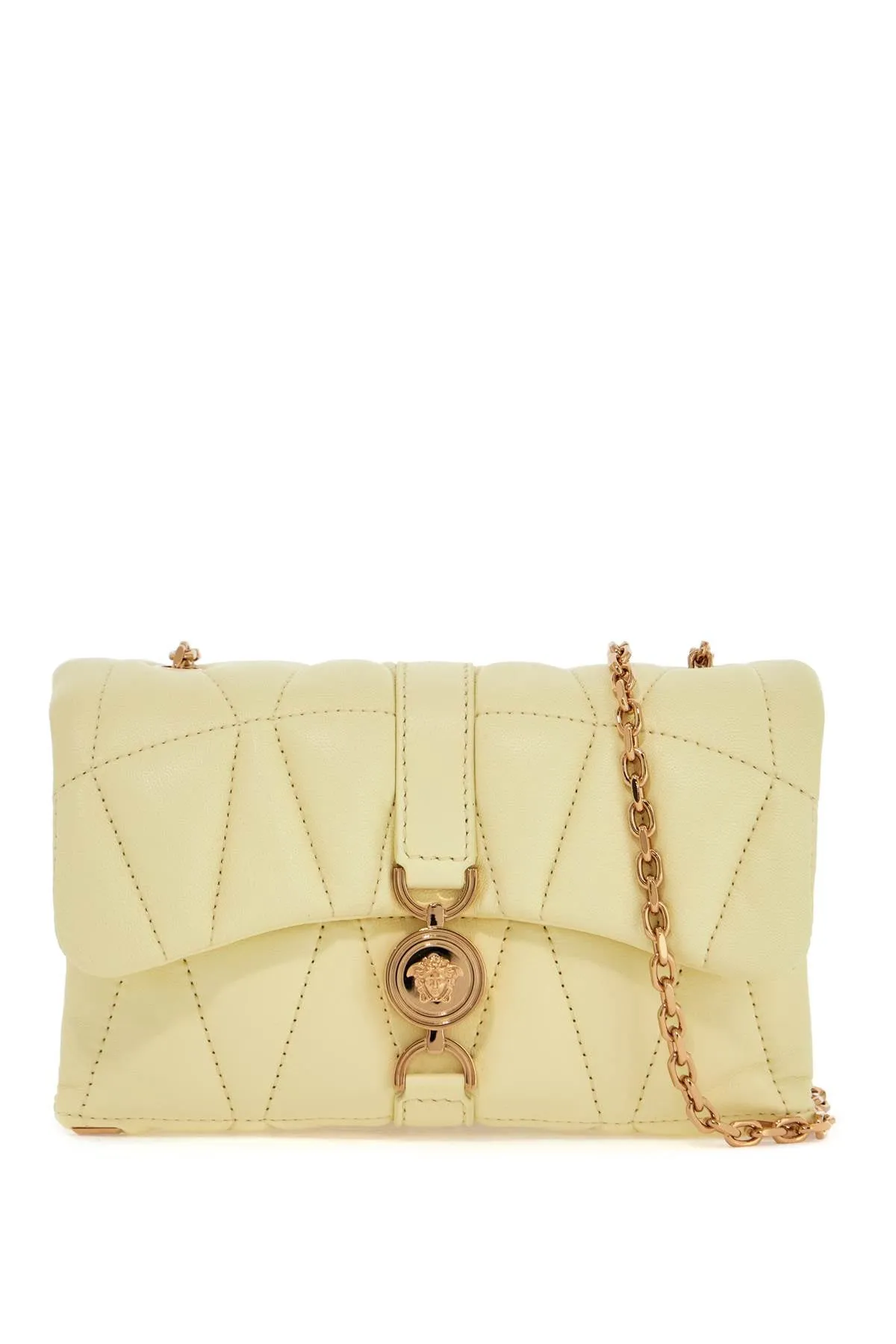 mini nappa kleo bag in 1017740 1A12975 PALE YELLOW-GOLD VERSACE