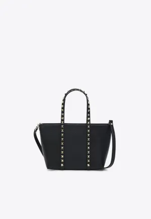 Mini Rockstud Leather Tote Bag