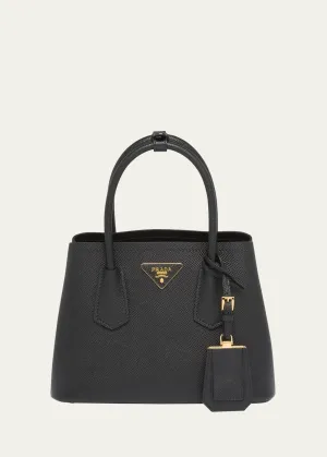 Mini Saffiano Leather Top-Handle Bag