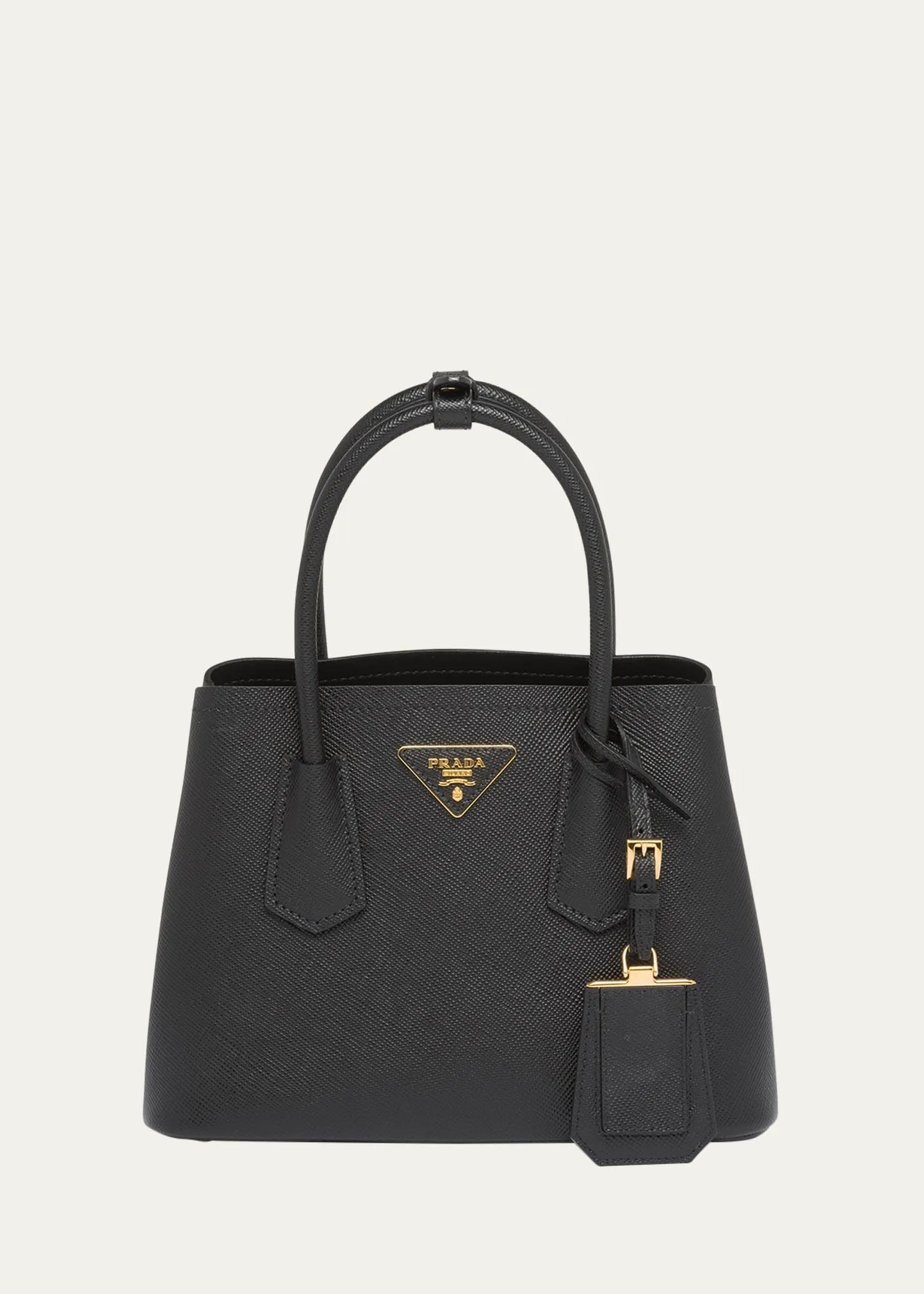 Mini Saffiano Leather Top-Handle Bag