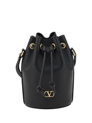 mini vlogo drawstring bucket bag