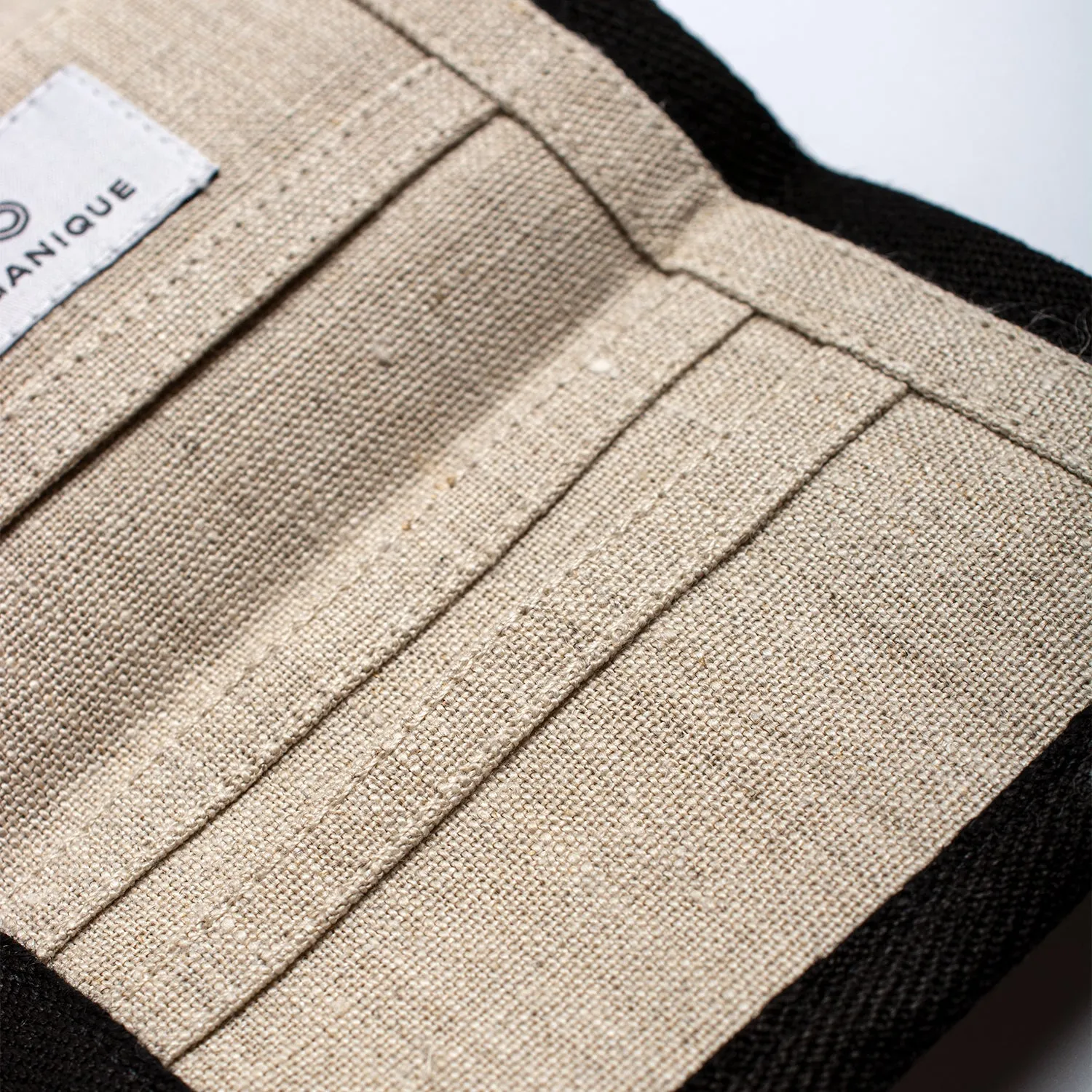 MINNEAPOLIS 100% Organic Hemp Heavy Canvas Trifold Wallet (Plastic-free, Velcro-free, Leather-free, Vegan) (3.5x5)
