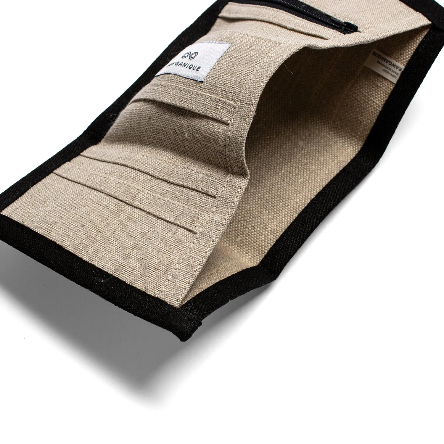 MINNEAPOLIS 100% Organic Hemp Heavy Canvas Trifold Wallet (Plastic-free, Velcro-free, Leather-free, Vegan) (3.5x5)