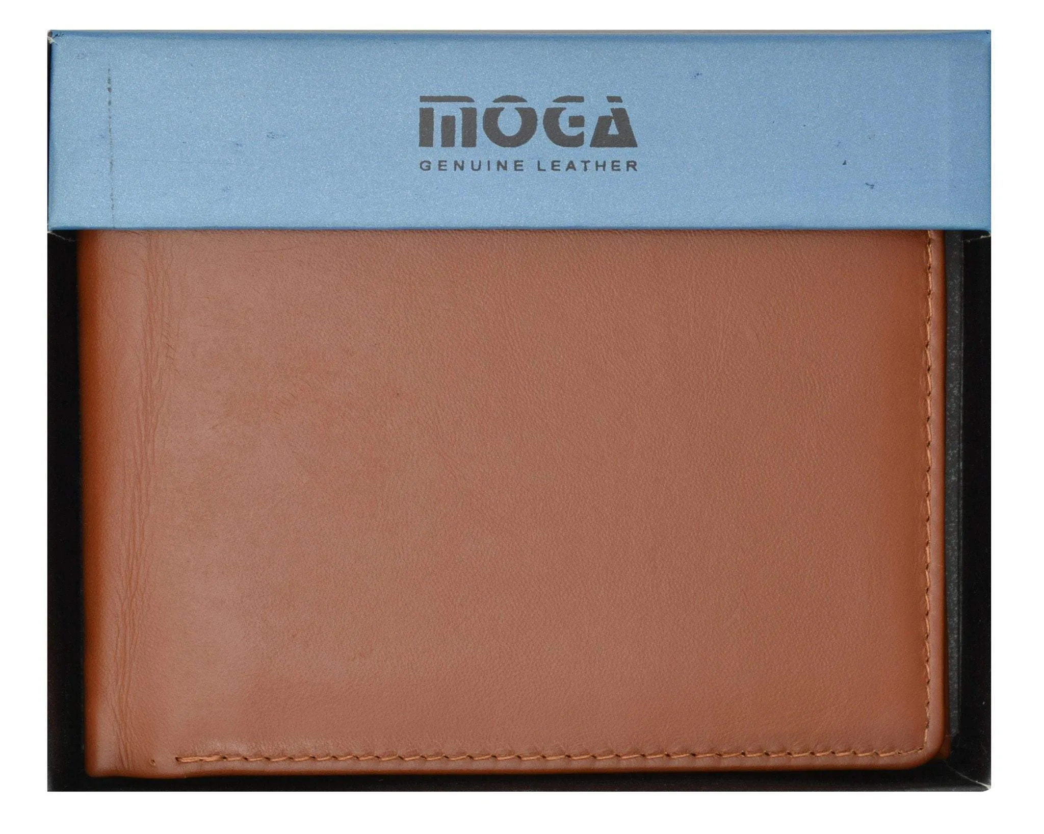 Moga Mens Genuine Handmade Leather Bifold Credit Card ID Holder Wallet 91533