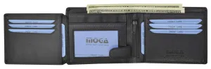 Moga Mens Genuine Handmade Leather Bifold Credit Card ID Holder Wallet 91533