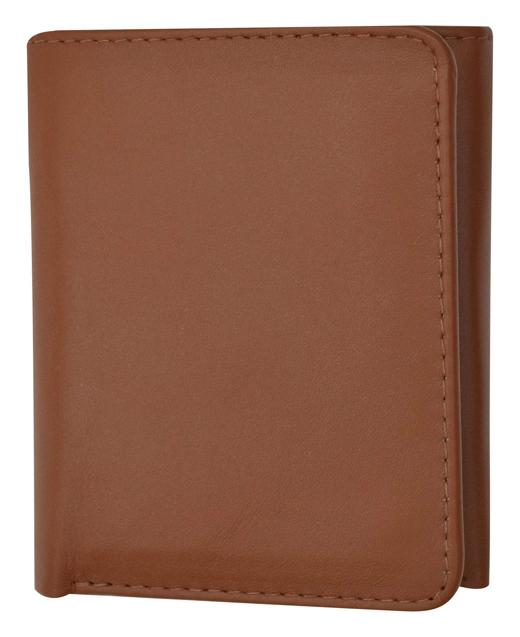 Moga Mens Genuine Handmade Leather Flap Credit Card ID Holder Trifold Wallet 91107