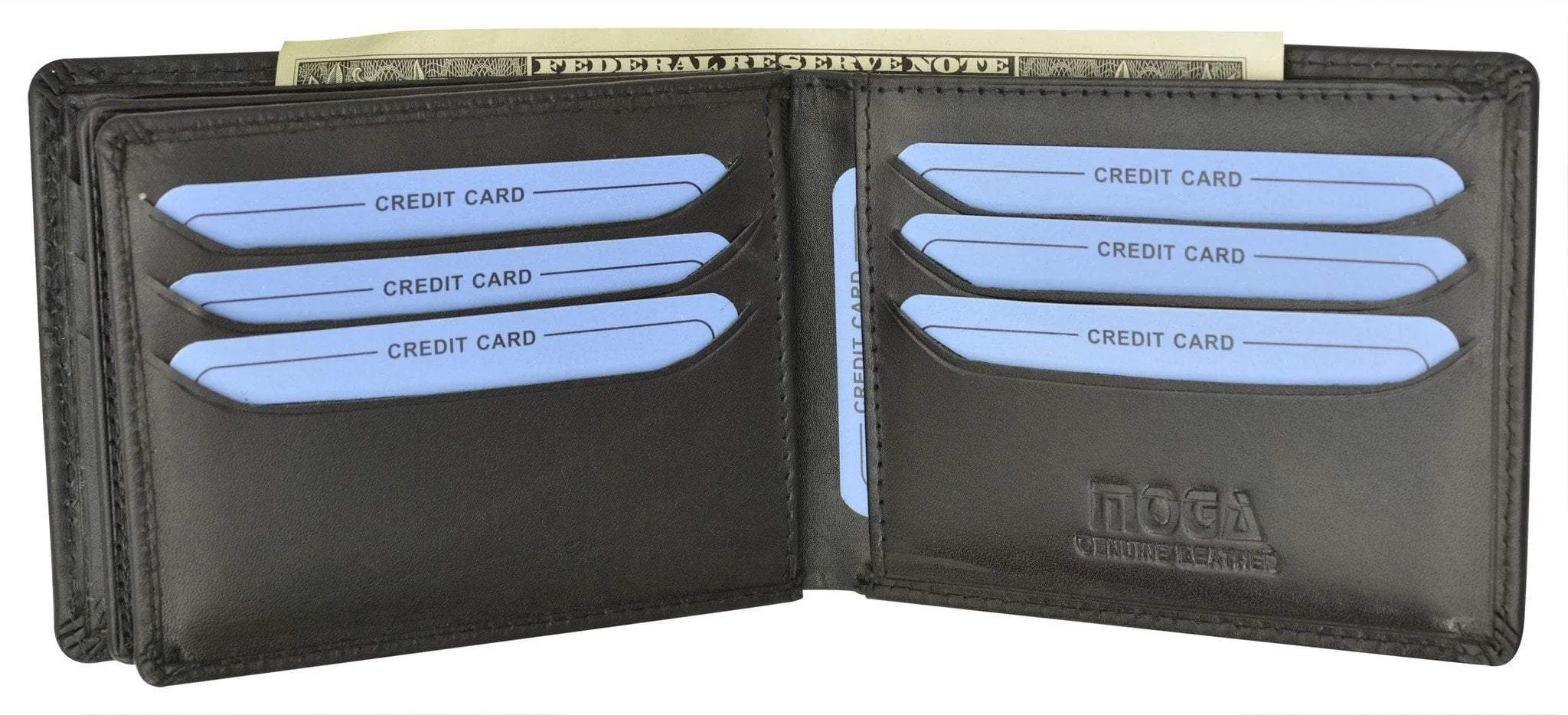Moga Mens Multi Credit Card ID Holder Bifold Wallet Handmade Leather Quality 91852