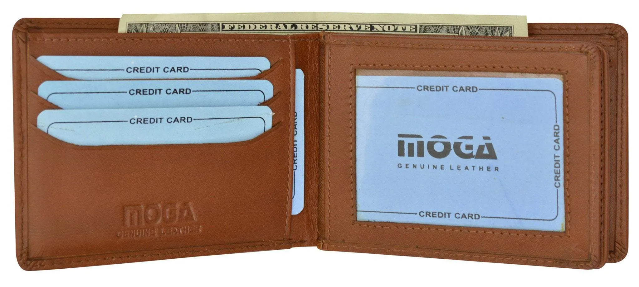 Moga Mens Multi Credit Card ID Holder Bifold Wallet Handmade Leather Quality 91852