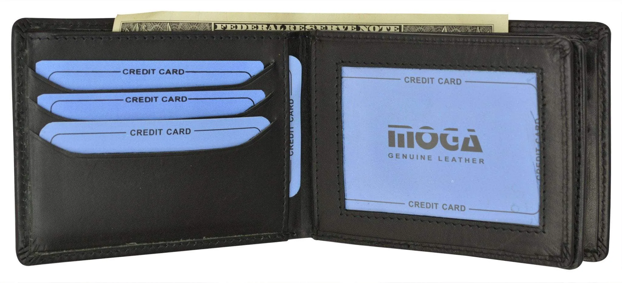 Moga Mens Multi Credit Card ID Holder Bifold Wallet Handmade Leather Quality 91852