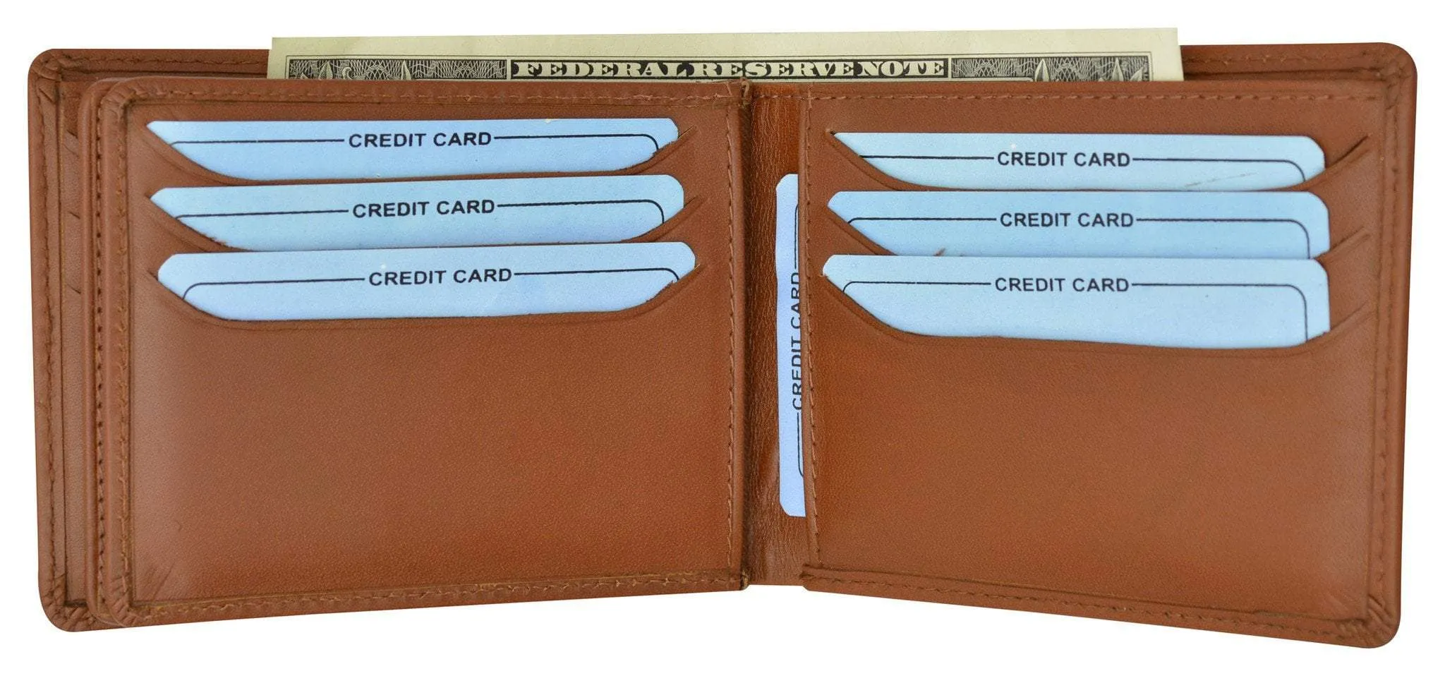 Moga Mens Multi Credit Card ID Holder Bifold Wallet Handmade Leather Quality 91852