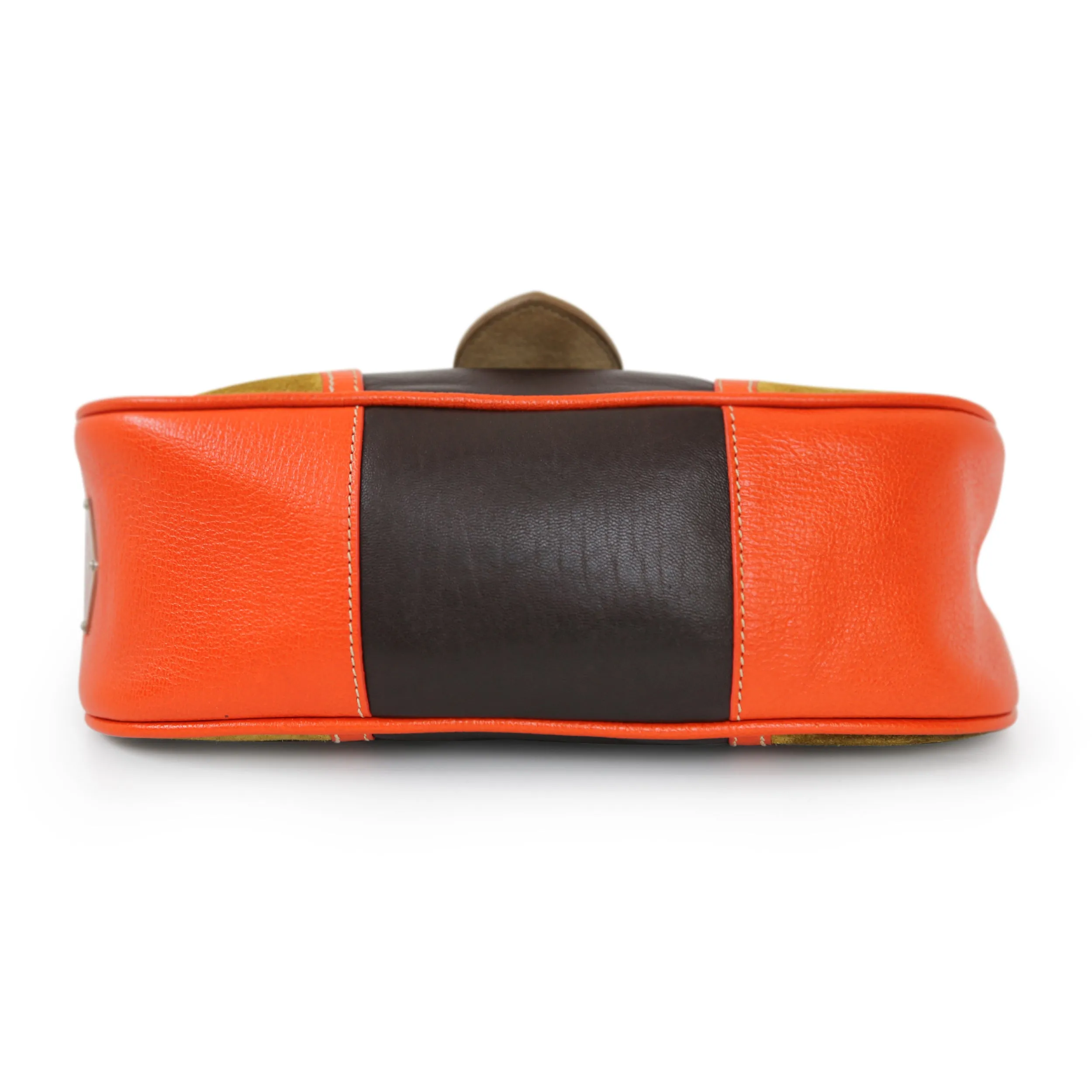 Moon Suede Color Block Handbag