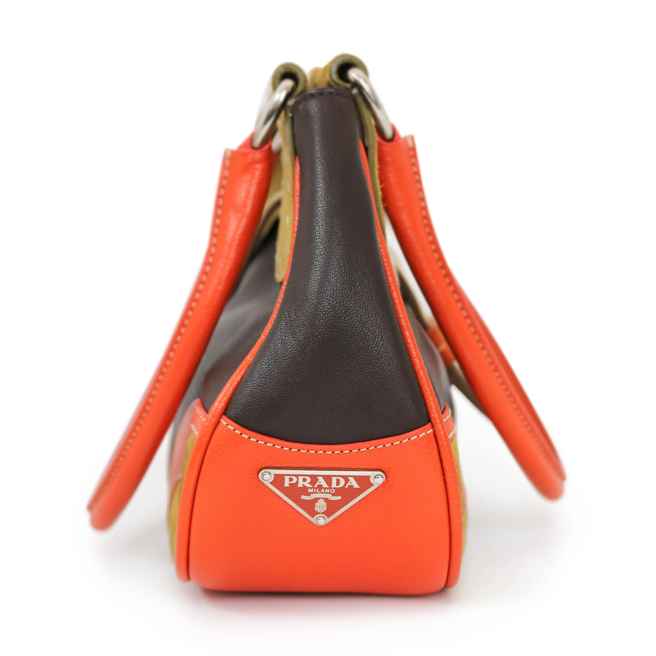 Moon Suede Color Block Handbag