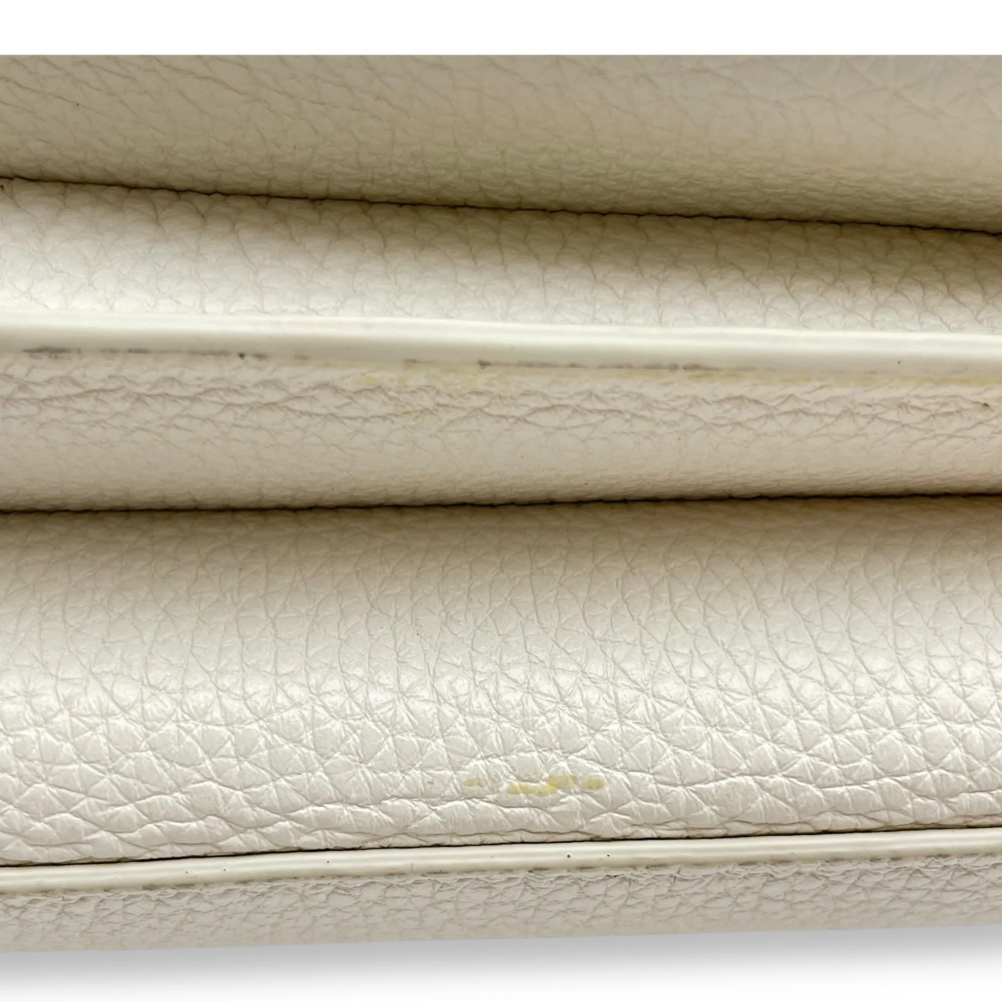 Mount White Crossbody Bag in Calfskin, Gold hardware