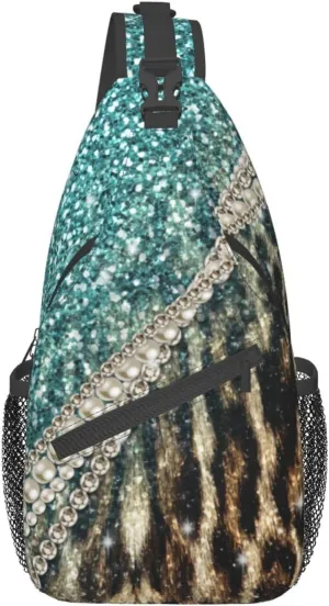 Mvirnsw Leopard Animal Faux Fur Sling Bag Crossbody Backpack Hiking Travel Daypack Chest Bag Lightweight Shoulder Bag For Women Men