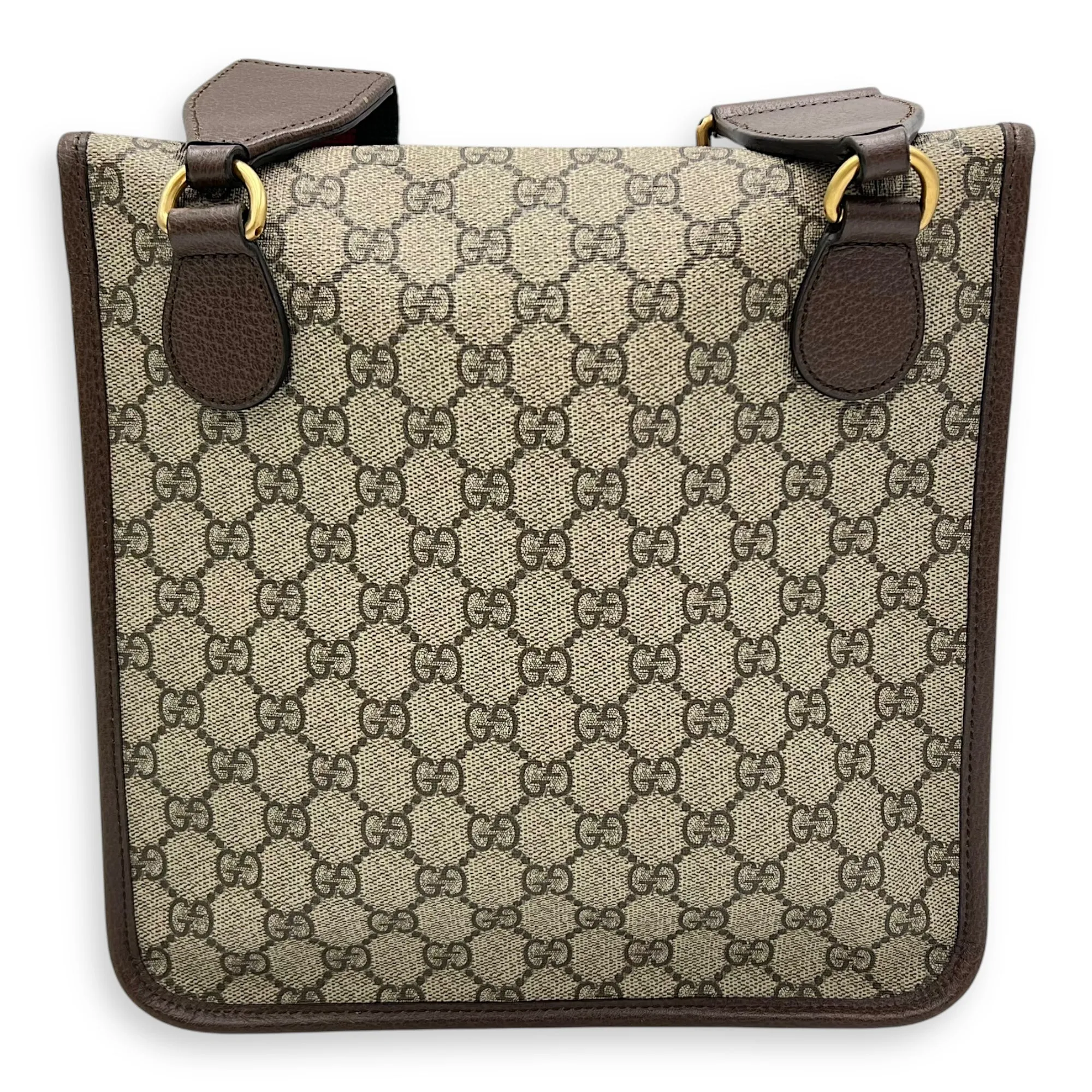 Neo Vintage Messenger Beige in Coated Canvas, Gold hardware