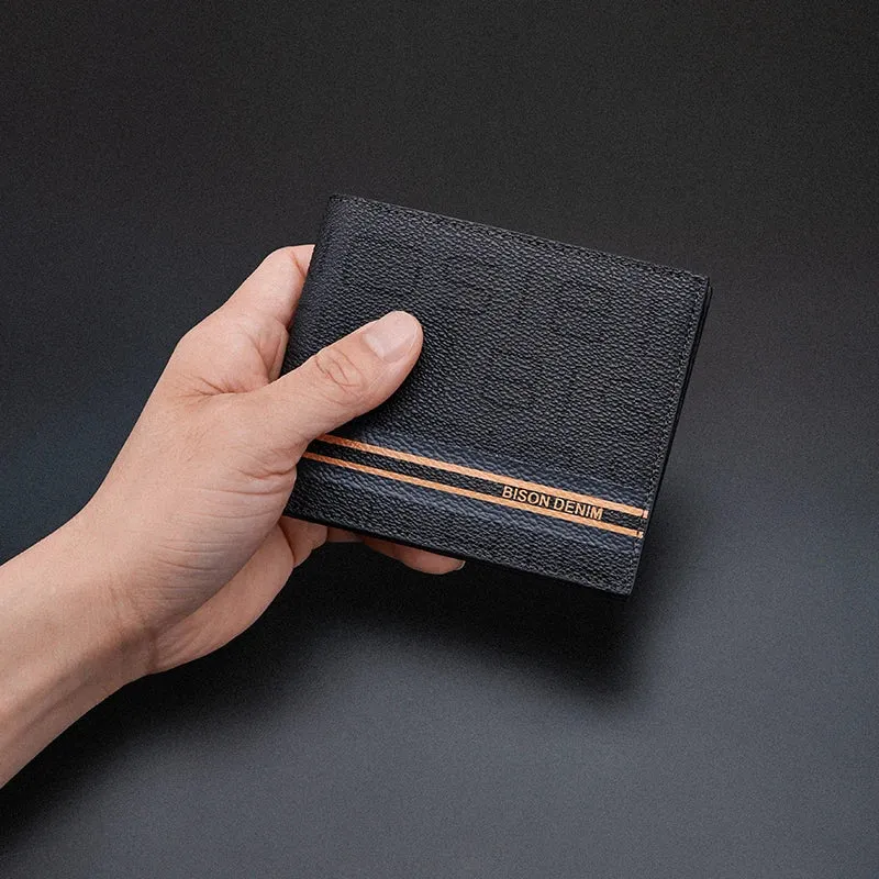 New Design Short Men Wallets Luxury Genuine Leather Card Holder Coin Pocket High Quality Gift