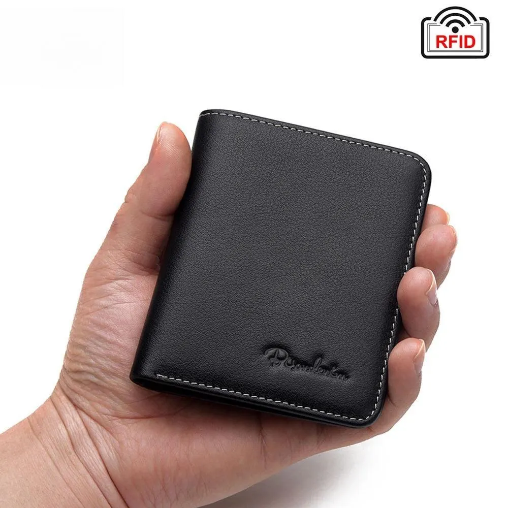 New Design Short Men Wallets Luxury Genuine Leather Card Holder Coin Pocket High Quality Gift