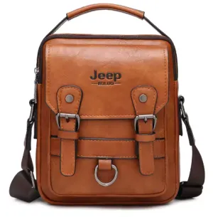 NEW JEEP BULUO Multifunction Men's Business Bags Large Capacity Leather Shoulder Bag Big Brand Messenger Bag
