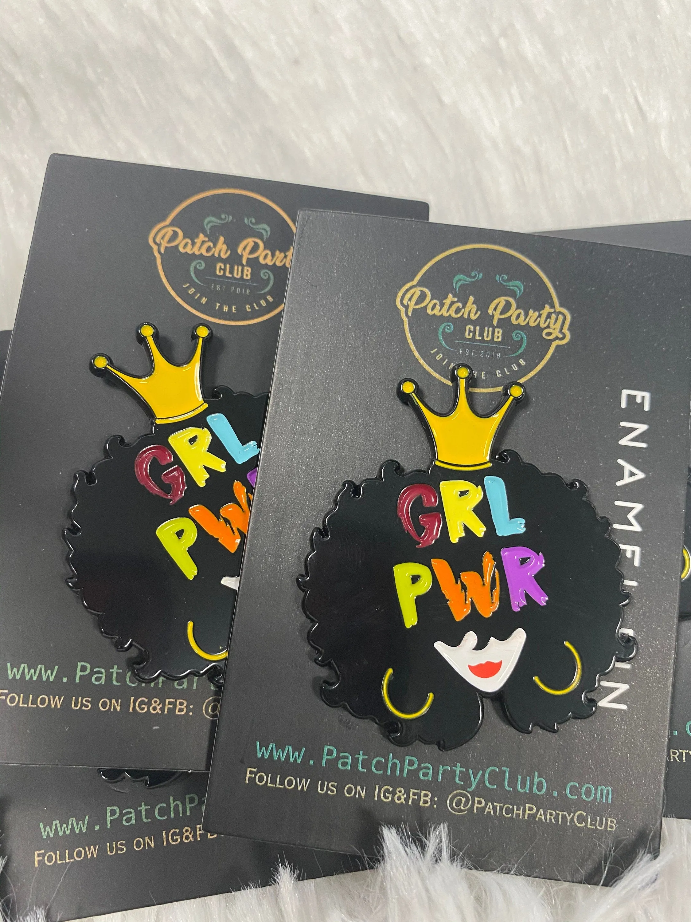 NEW, Pin Feminist, Enamel Pin "GRL POWER " Exclusive Lapel Pin, Grl Power Pin, Size 1.50 inches, with Butterfly Clutches