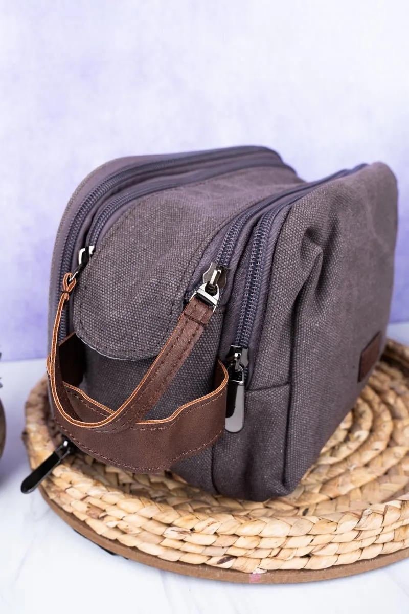 NGIL Gray Travel Ready Toiletry Bag