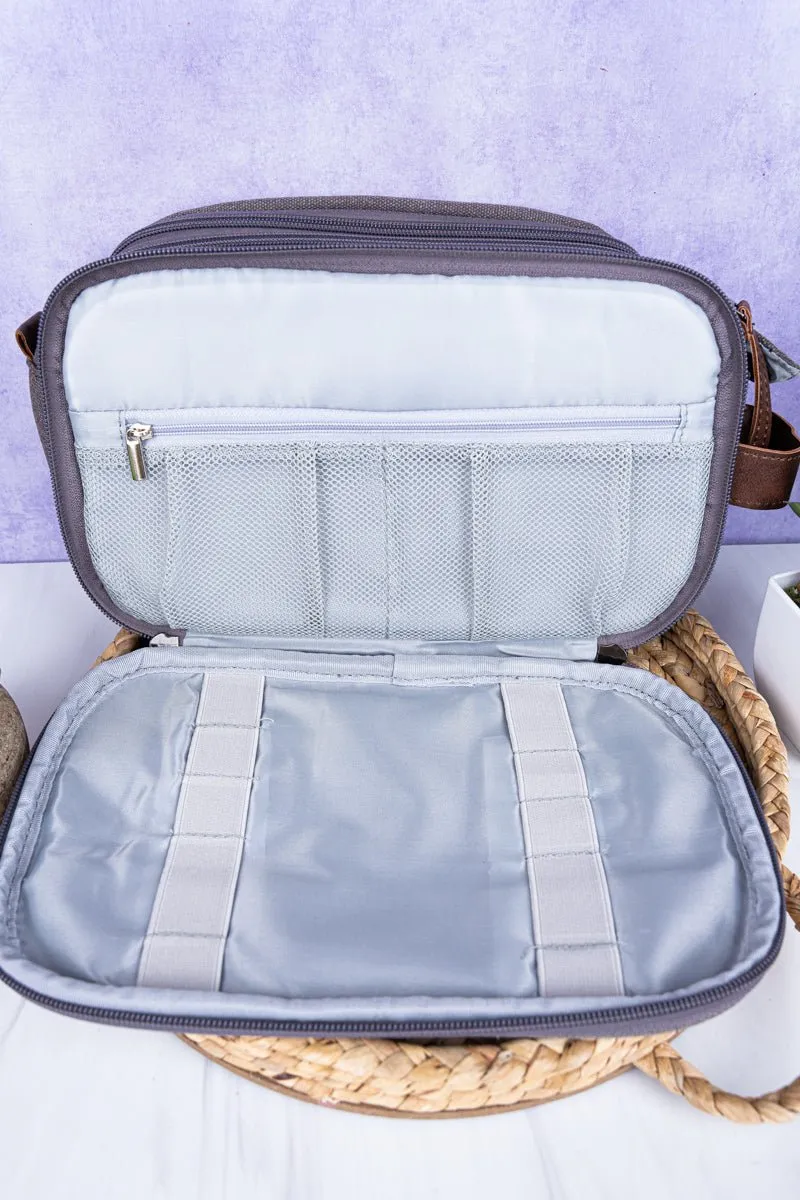 NGIL Gray Travel Ready Toiletry Bag