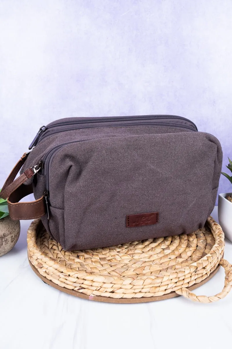 NGIL Gray Travel Ready Toiletry Bag