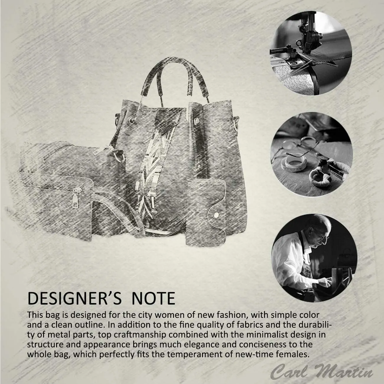 Nicole & Doris Women's Handbags, Shoulder Bags, Pack of 4 Handbags for Women, Top Handles Shoulder Bags, Bags, Purse, Wallet
