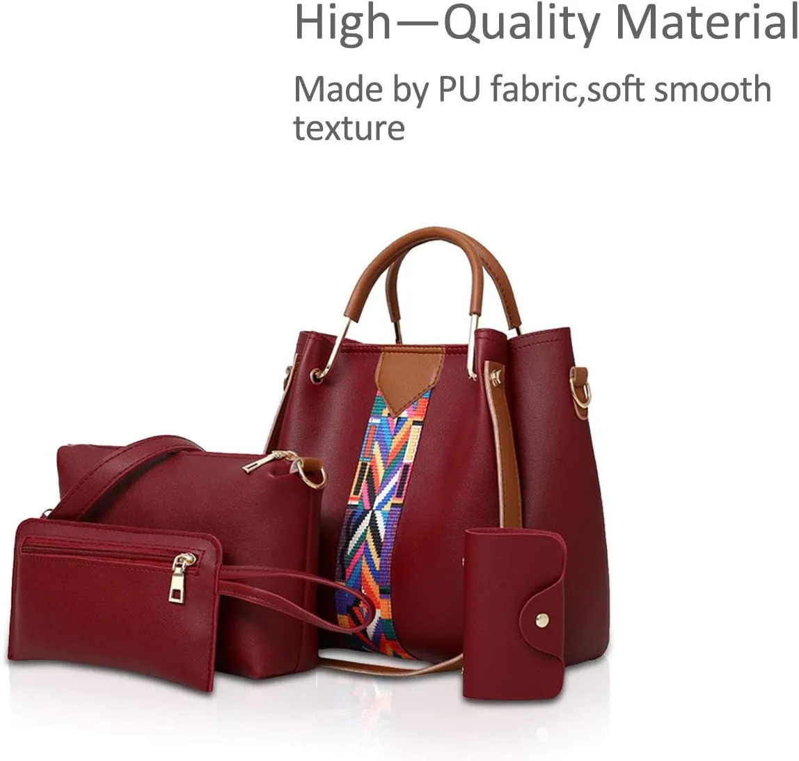 Nicole & Doris Women's Handbags, Shoulder Bags, Pack of 4 Handbags for Women, Top Handles Shoulder Bags, Bags, Purse, Wallet