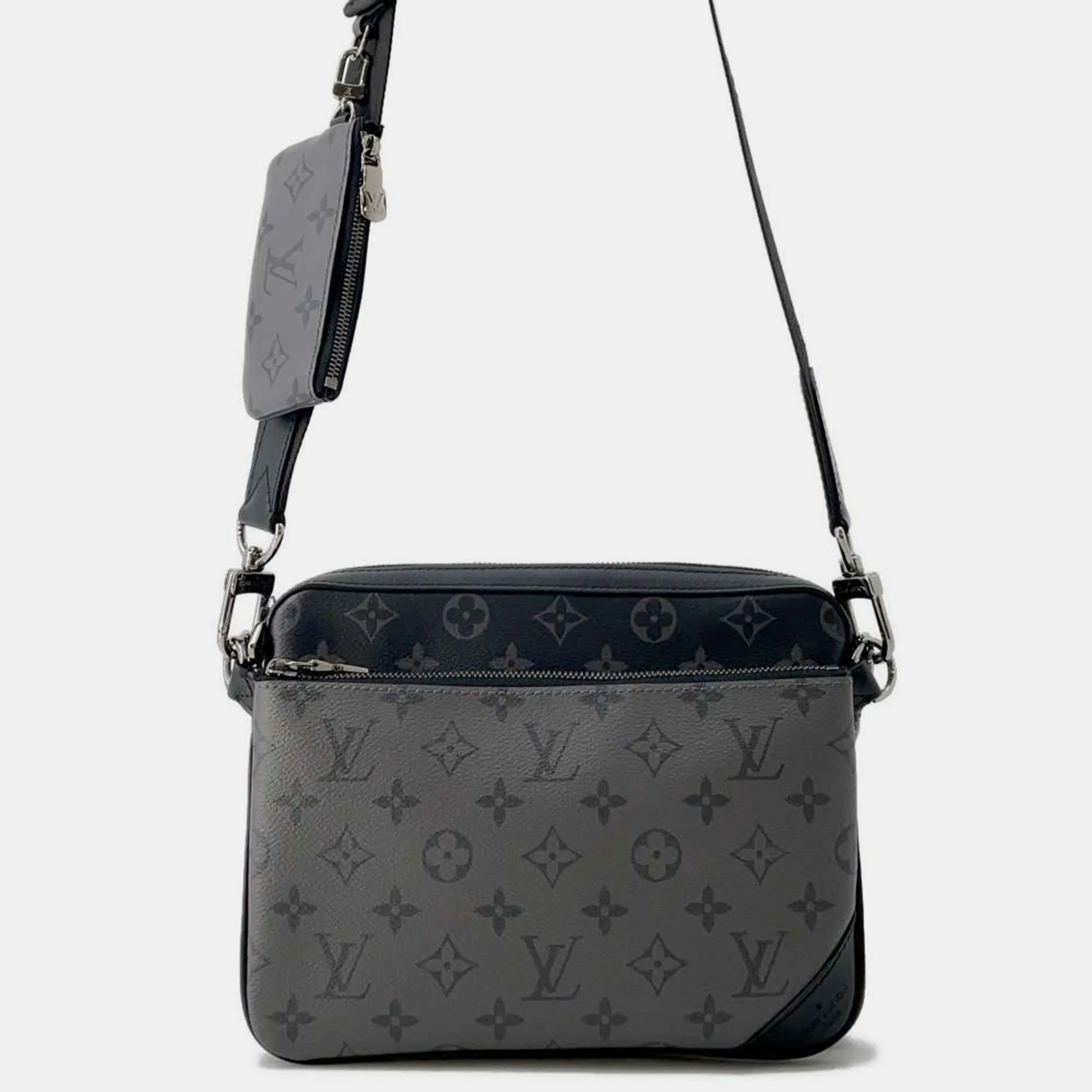 Noir Monogram Eclipse Monogram Eclipse Reverse Trio Messenger Bag