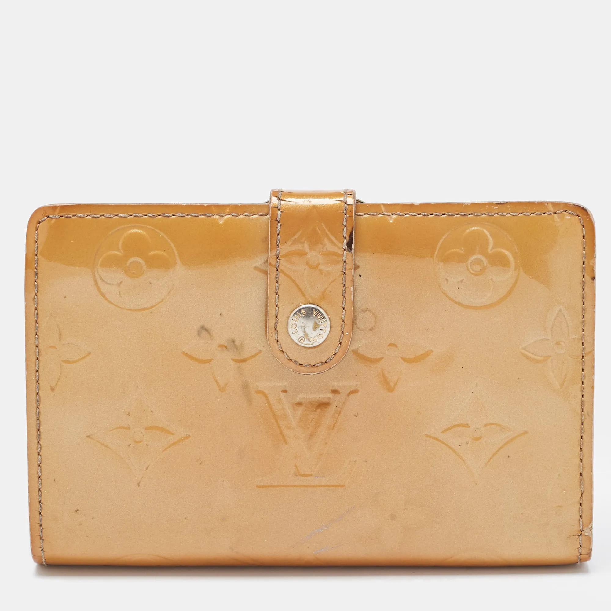 Noisette Monogram Vernis Portefeuille Viennois Wallet