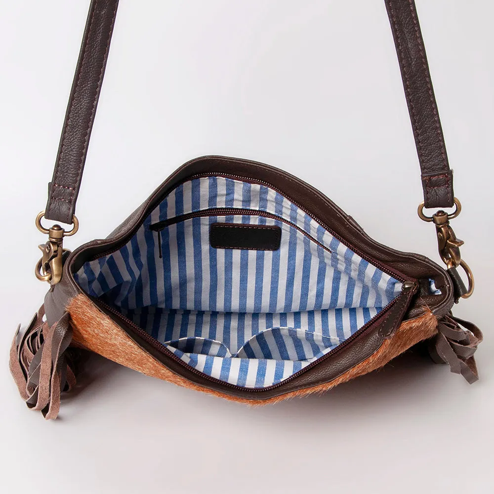 OHLAY KBK126 HOBO Hand Tooled Hair-on Genuine Leather women bag western handbag purse