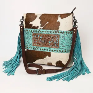OHLAY OHG175 HOBO Hand Tooled Embossed Hair-on Genuine Leather women bag western handbag purse