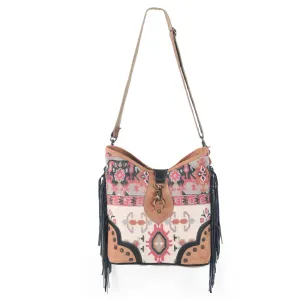 OHLAY OHV134 HOBO Upcycled Canvas  Genuine Leather women bag western handbag purse